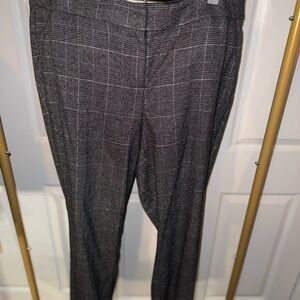 Lane Bryant Gray Plaid Trousers
